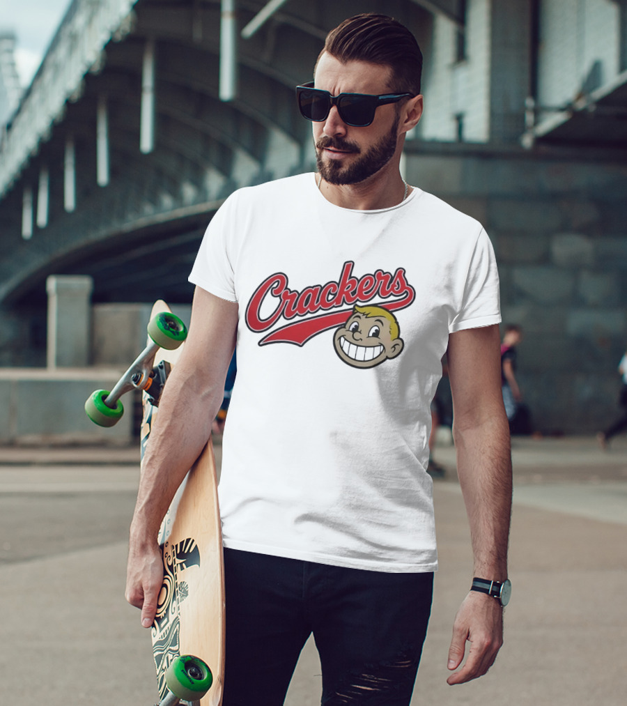 Crackers Vintage Cartoon Style Blonde Boy Smiling T-Shirt