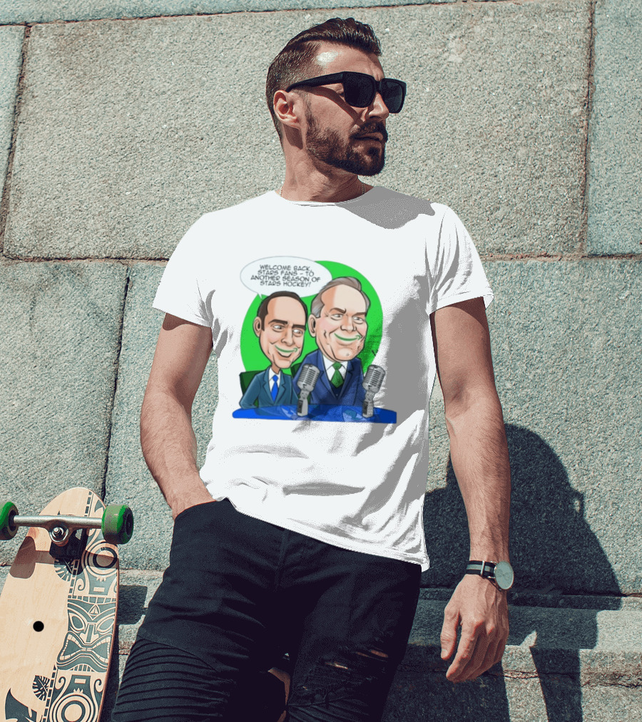 Dallas Stars Prime Time Welcome Back Fans Season Hockey Mic Duo T-Shirt