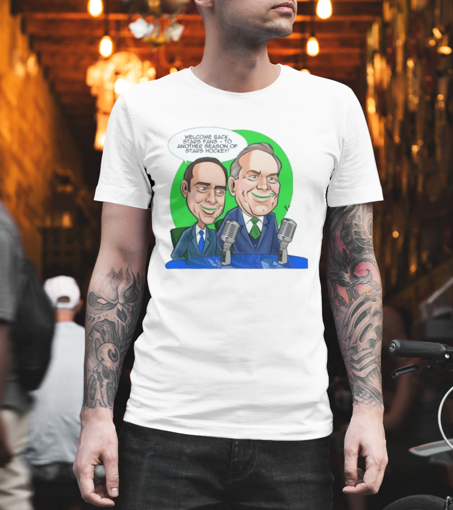 Dallas Stars Prime Time Welcome Back Fans Season Hockey Mic Duo T-Shirt