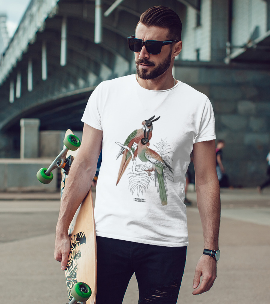Gemini Useless Treasures Parrots With Palm Leaves T-Shirt
