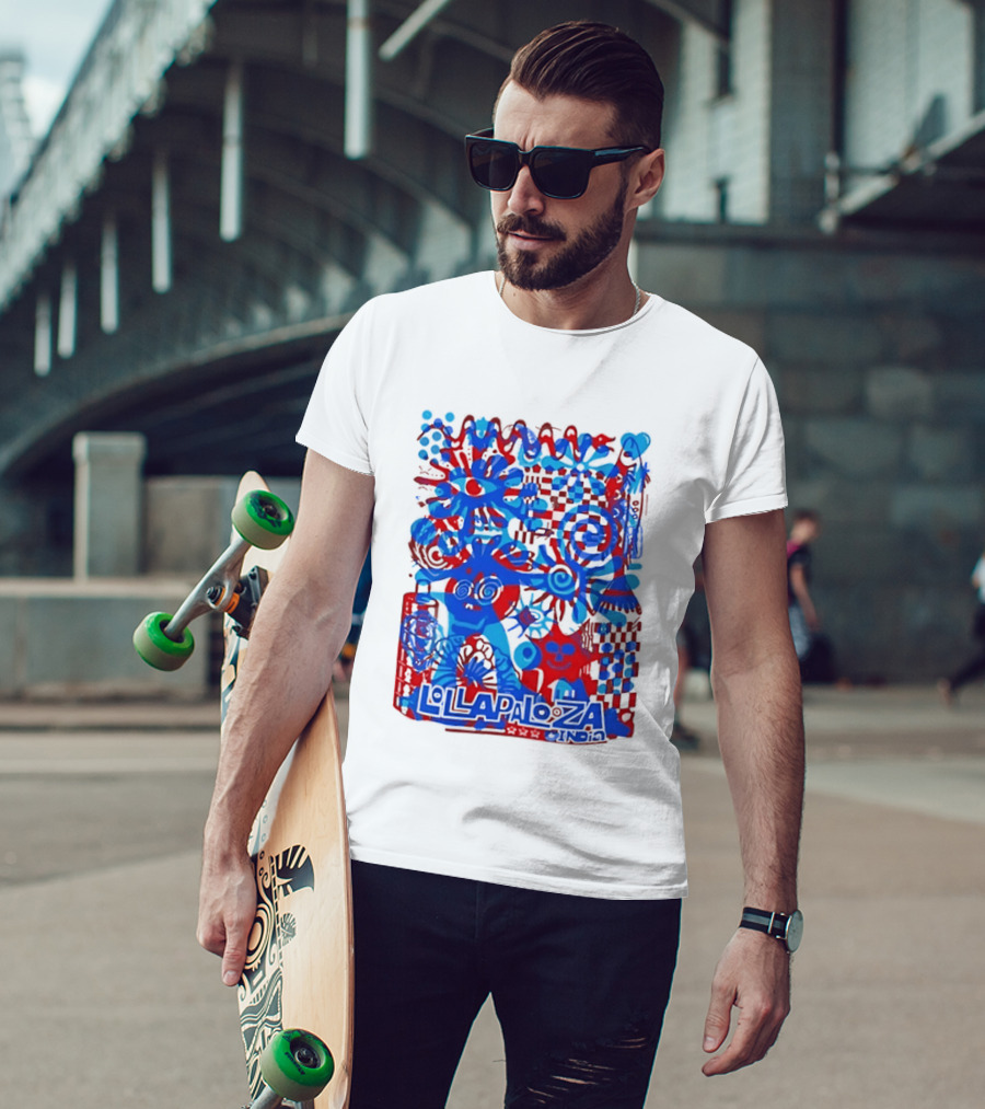 Lollapalooza India Festival Live Music Concert Vibrant Symbolic T-Shirt