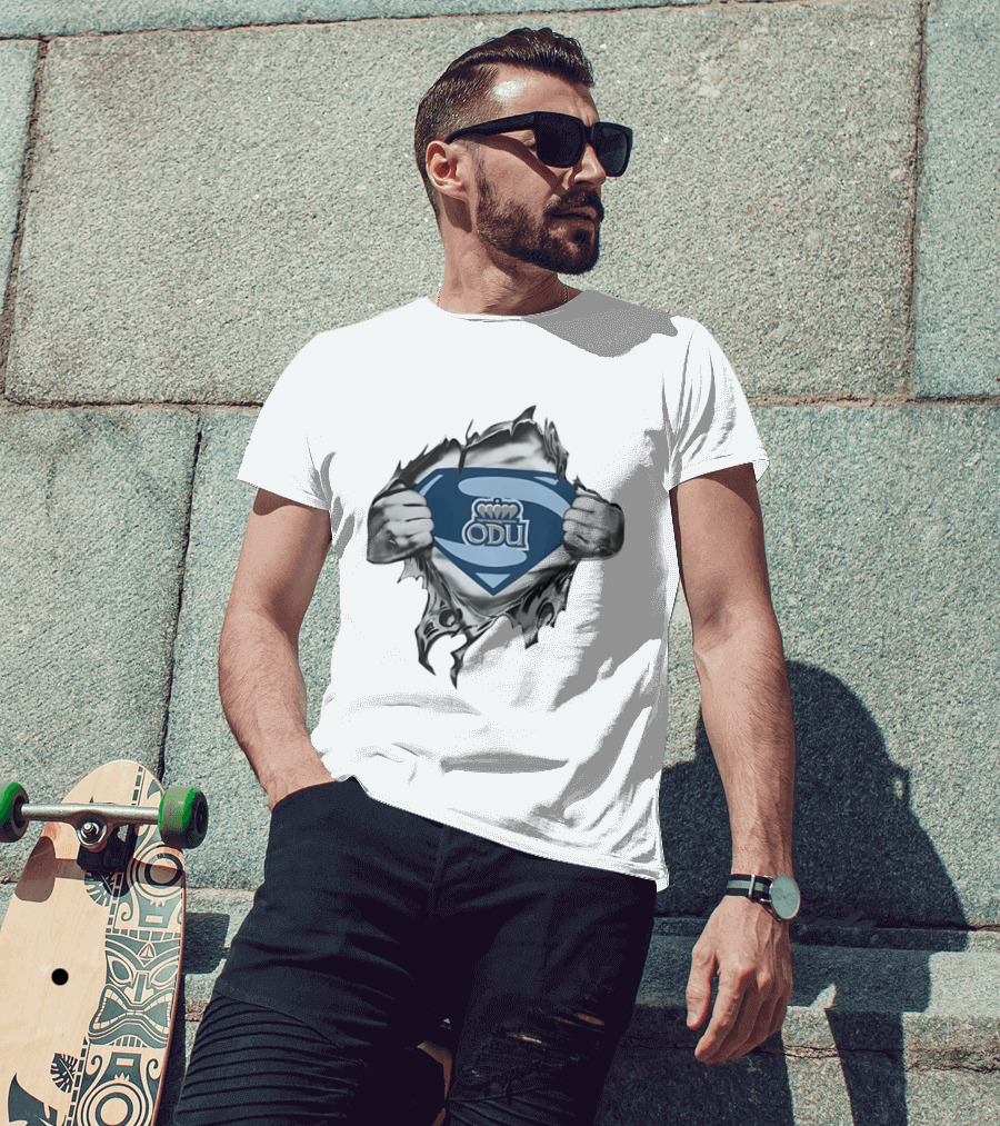 Old Dominion University ODU Logo Superman Symbol Combination T-Shirt