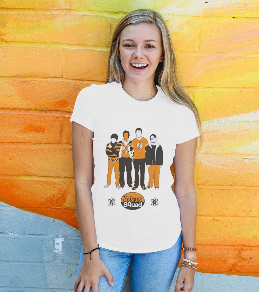 Science Squad The Big Bang Theory Cast Sheldon Cooper Lightning Bolt T-Shirt