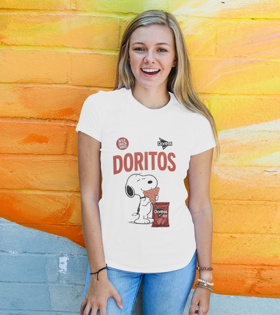 Snoopy Doritos Snack Vibes With Peanuts Cartoon T-Shirt