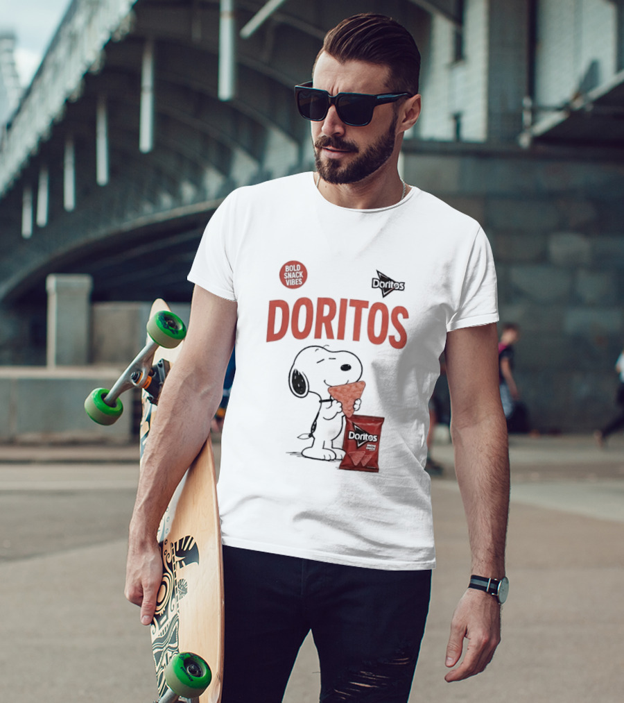 Snoopy Doritos Snack Vibes With Peanuts Cartoon T-Shirt