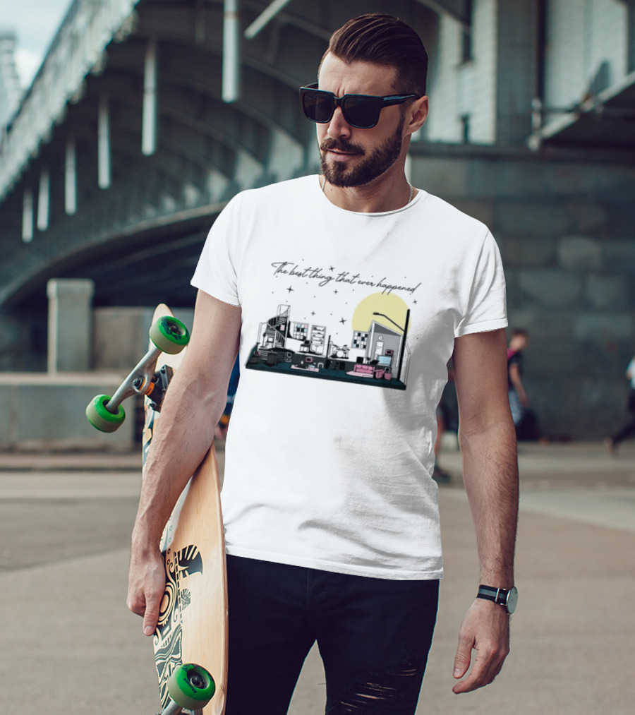 The Best Thing That Ever Happened Cityscape Moon And Stars T-Shirt