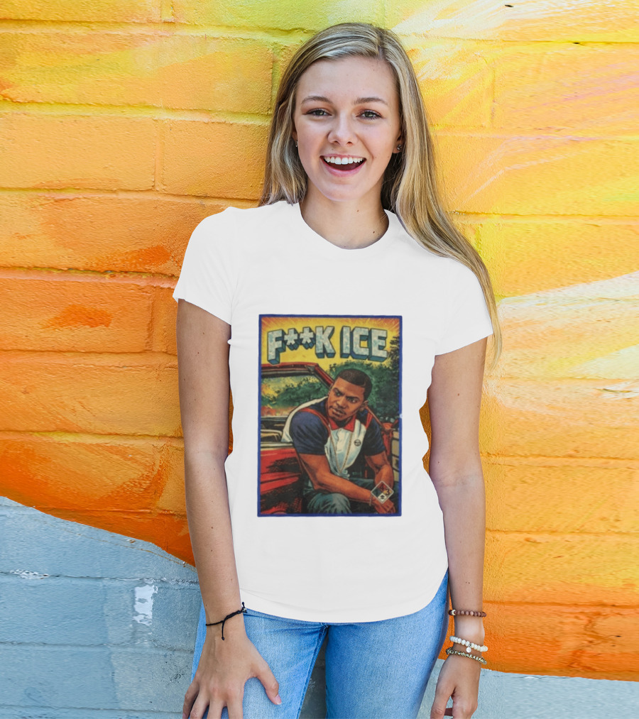 F**K ICE Tyler The Creator Style Graphic With Car And Cards T-Shirt