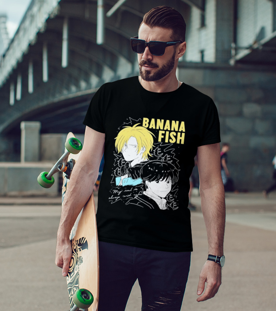 Banana Fish Ash And Eiji My Soul Is Always With You Anime Duo T-Shirt