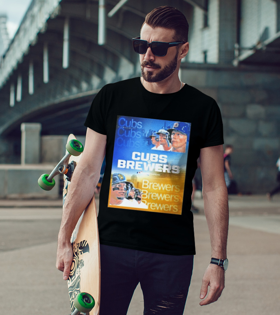 Chicago Cubs Brewers MLB Rivalry Matchup Highlights T-Shirt