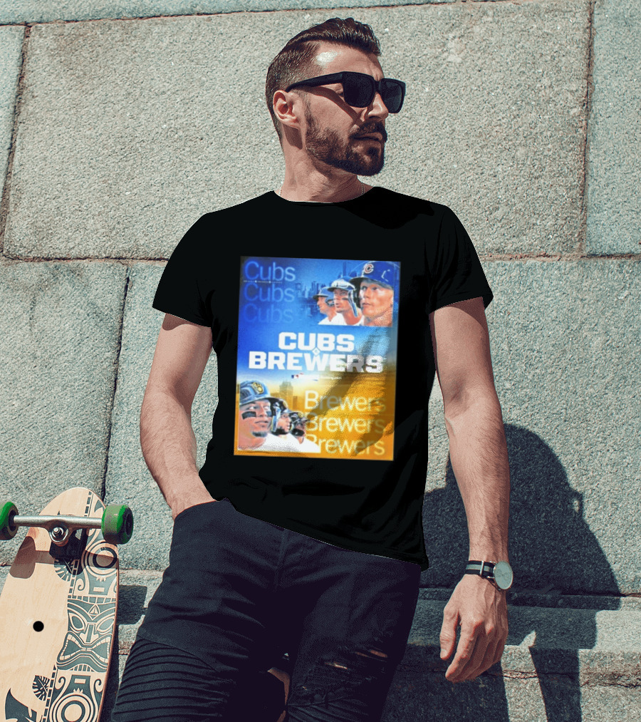 Chicago Cubs Brewers MLB Rivalry Matchup Highlights T-Shirt