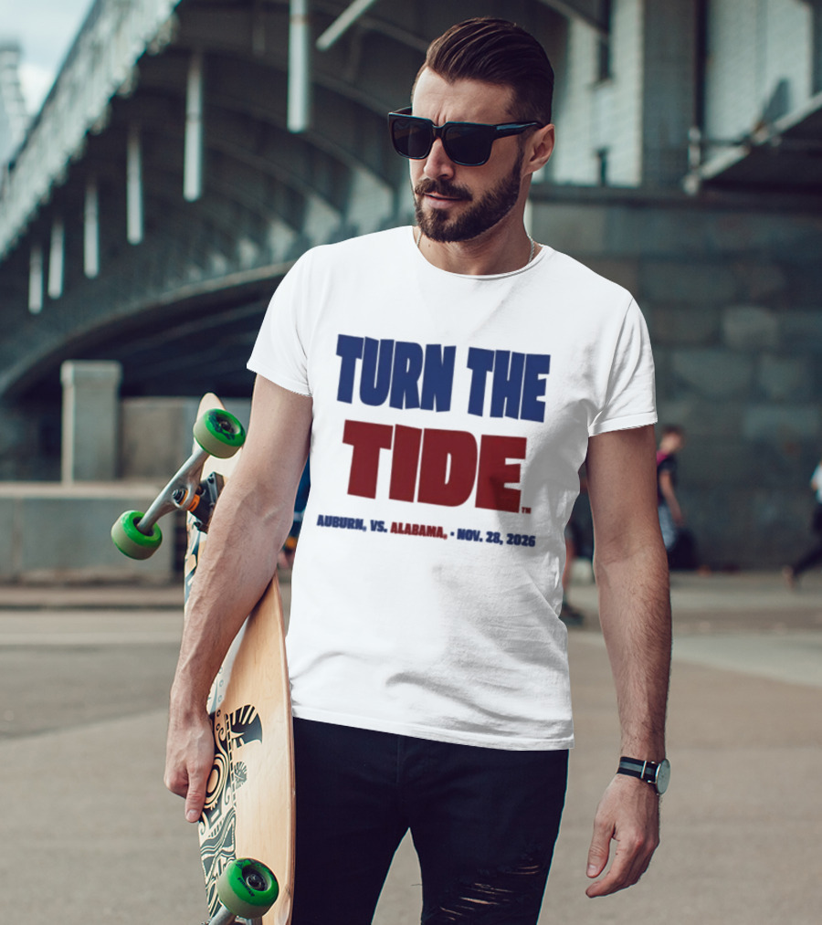Auburn Vs Alabama Turn The Tide Nov 28 2026 T-Shirt