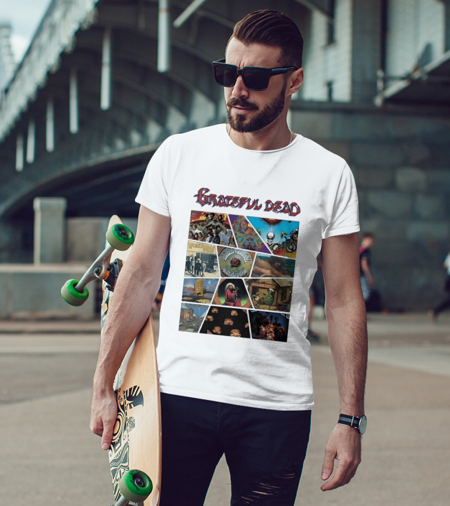 Grateful Dead Iconic Album Covers And Music History T-Shirt