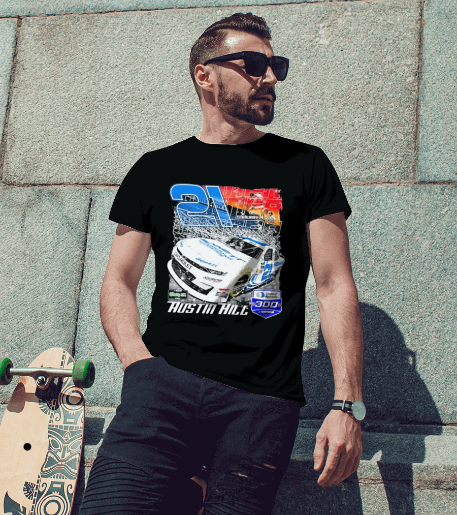 Austin Hill Richard Childress Racing February 2026 United Rentals 300 Daytona Race Winner Chevrolet 21 T-Shirt