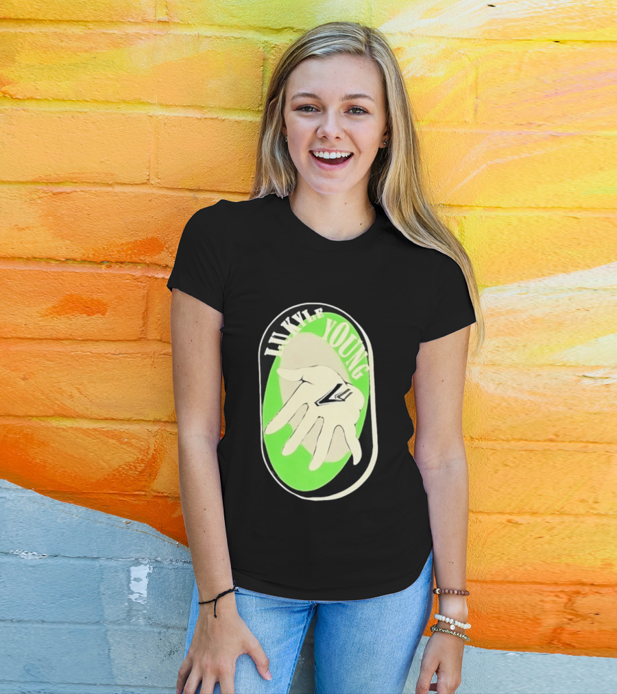 Lukyle Young Hand With Emblem In Green Oval T-Shirt