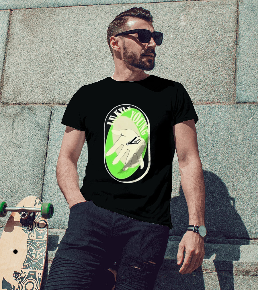 Lukyle Young Hand With Emblem In Green Oval T-Shirt