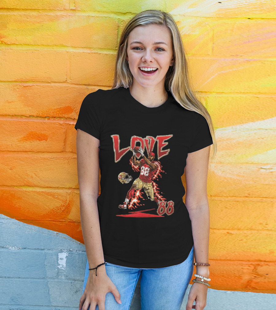 Marquise Goodwin San Francisco 49ers Number 88 Catching Football Love T-Shirt