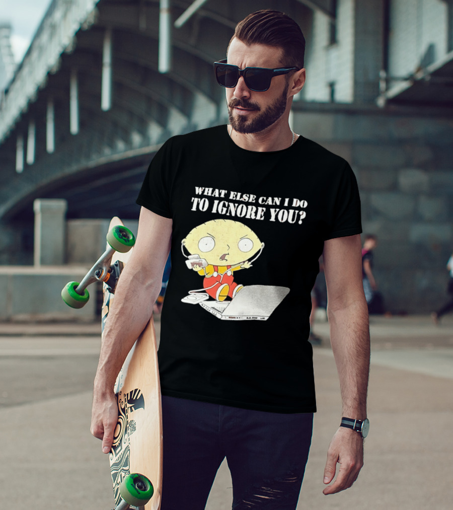 Stewie Griffin What Else Can I Do To Ignore You Laptop Headphones T-Shirt