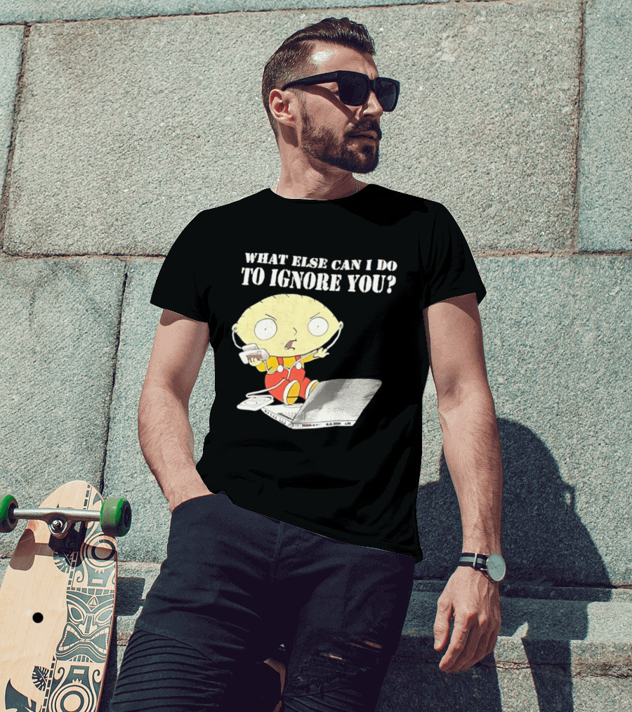 Stewie Griffin What Else Can I Do To Ignore You Laptop Headphones T-Shirt