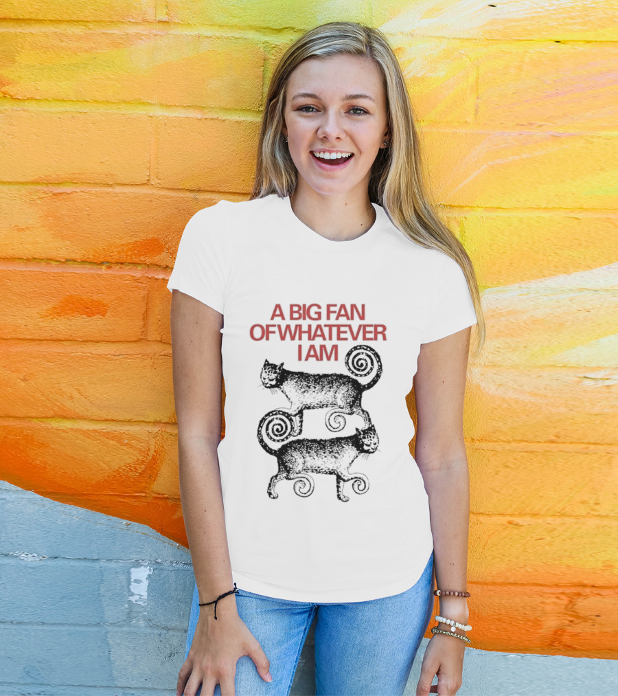 A Big Fan Of Whatever I Am Spiral Cats T-Shirt