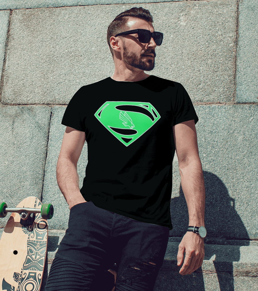 North Texas Mean Green UNT Superman T-Shirt
