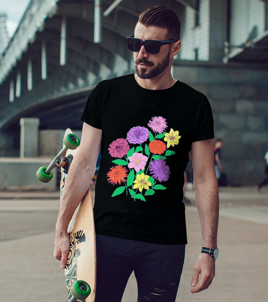 Jane Colby Colorful Floral Arrangement T-Shirt