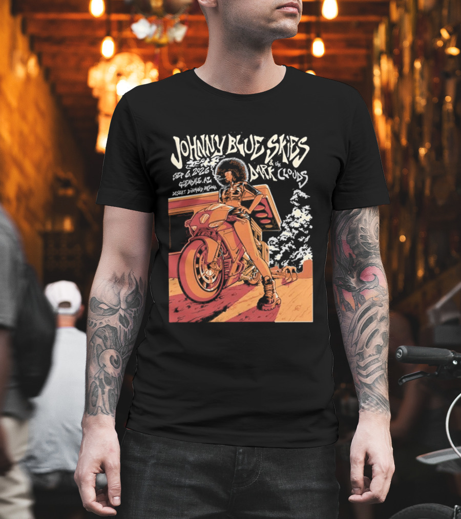 Johnny Blue Skies And The Dark Clouds Glendale AZ September 8 2026 Desert Diamond Arena Event T-Shirt