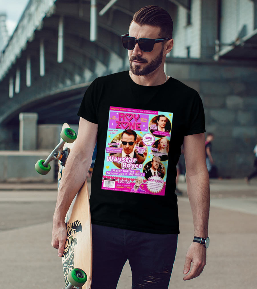 Roy Zone Waystar Royco Magazine Cover Kendall Tells All Roman Shiv Connor Roy T-Shirt