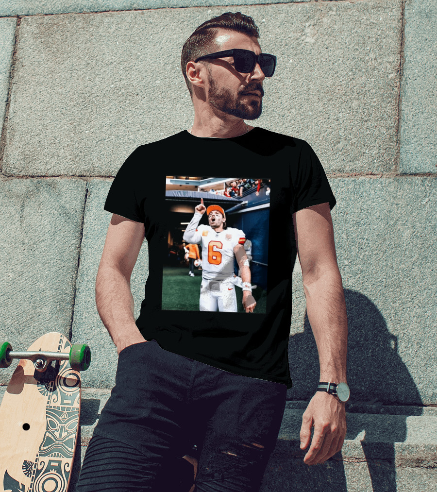 Baker Mayfield Tampa Bay Buccaneers NFL Quarterback Action Number 6 T-Shirt