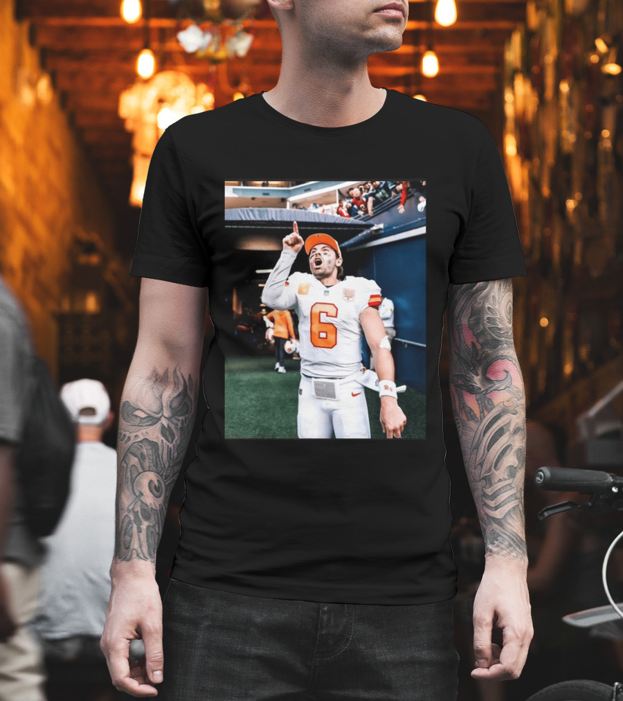 Baker Mayfield Tampa Bay Buccaneers NFL Quarterback Action Number 6 T-Shirt