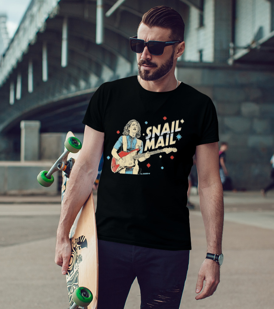Snail Mail Lush Indie Rock Distressed Guitar T-Shirt