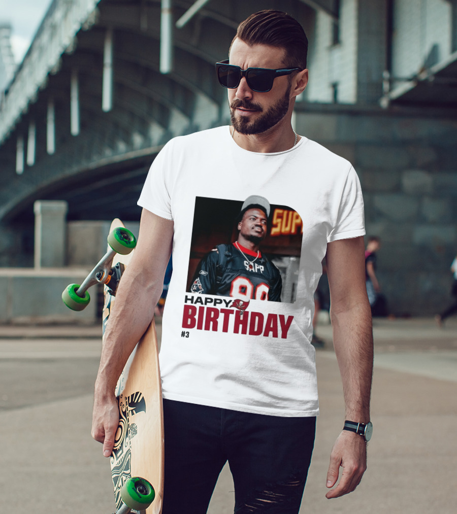 Happy Birthday Rueben Jr. Sapp Jersey #3 Football T-Shirt