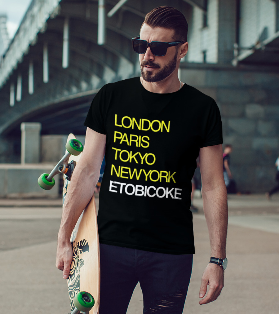 London Paris Tokyo NewYork Etobicoke City Travel Destination Landmark T-Shirt