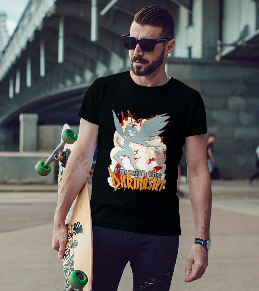 I'm With The Dickmaster Lute Hazbin Hotel Winged T-Shirt