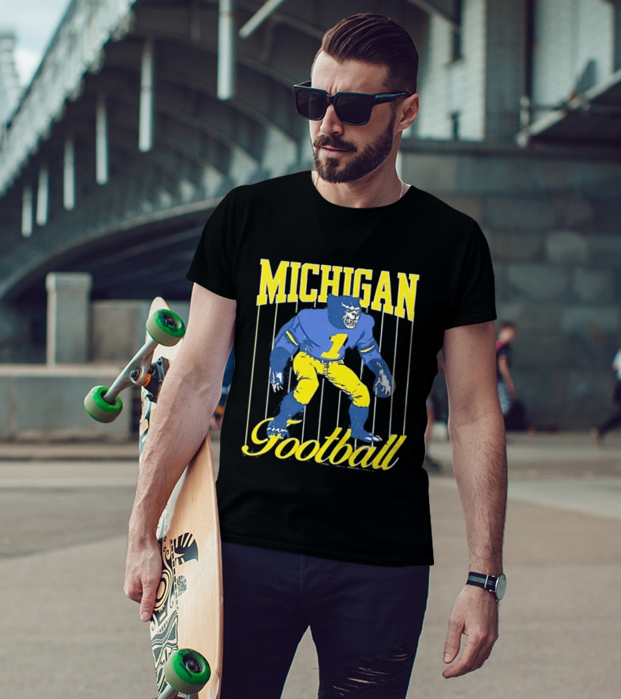 Michigan Football Wolverine Number One Classic Sports T-Shirt