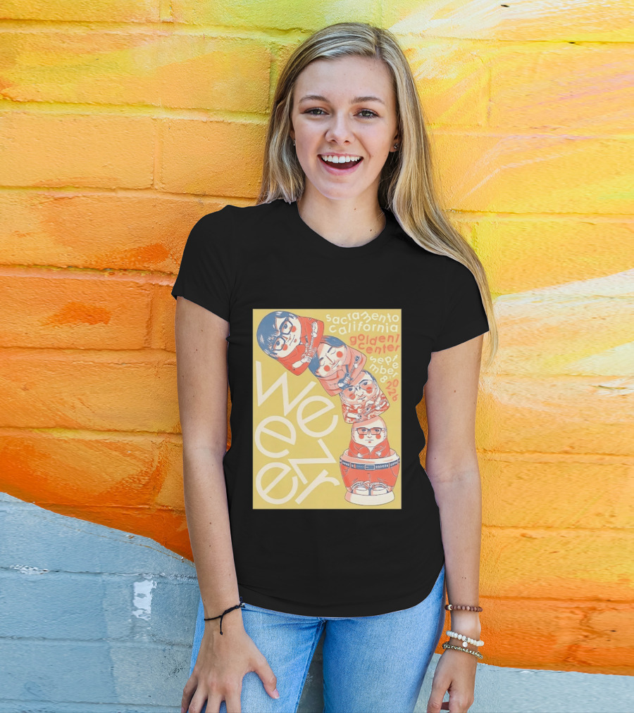 Sacramento California Golden 1 Center September 8 2026 Weezer Concert Matryoshka Dolls T-Shirt
