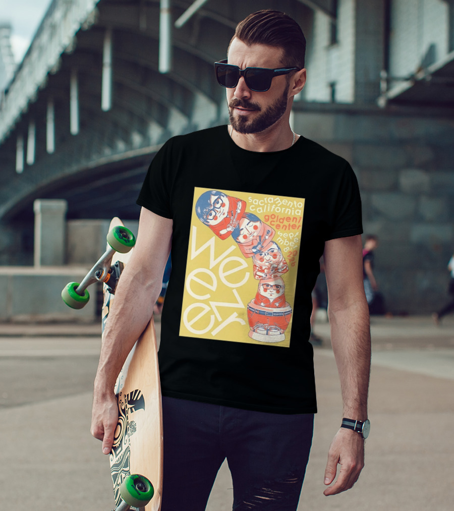 Sacramento California Golden 1 Center September 8 2026 Weezer Concert Matryoshka Dolls T-Shirt