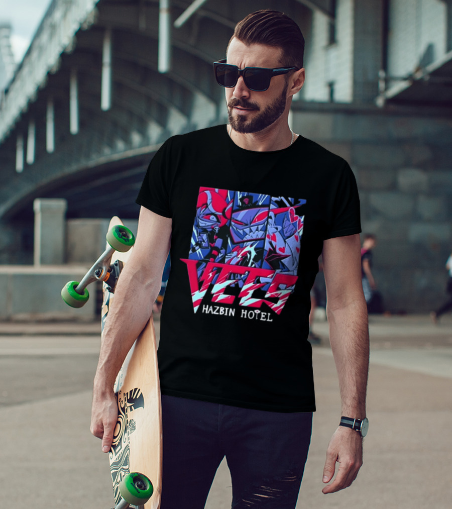 Vees Hazbin Hotel Cartoon Demon Characters T-Shirt