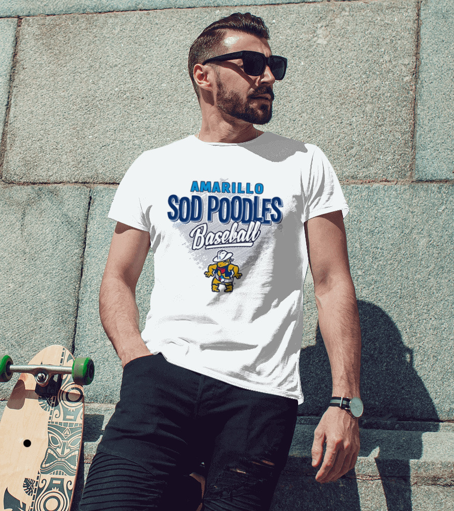 Amarillo Sod Poodles Baseball Team Logo MiLB T-Shirt