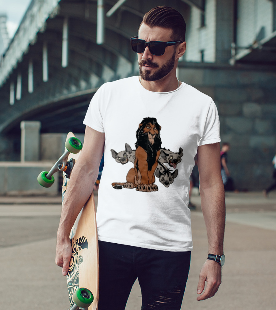 Disney The Lion King Scar And Hyenas Cartoon Characters T-Shirt