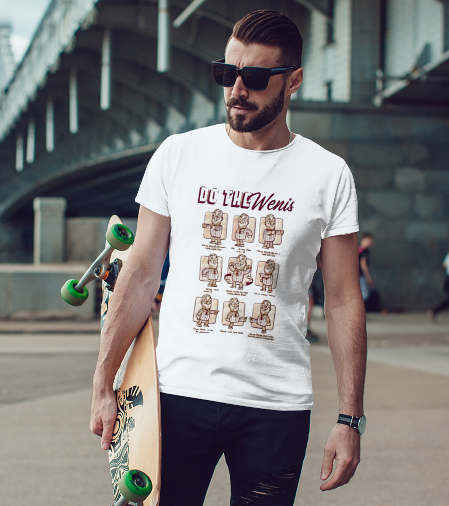 Do The Wenis Dance Steps Chart With Funny Moves Illustrations T-Shirt