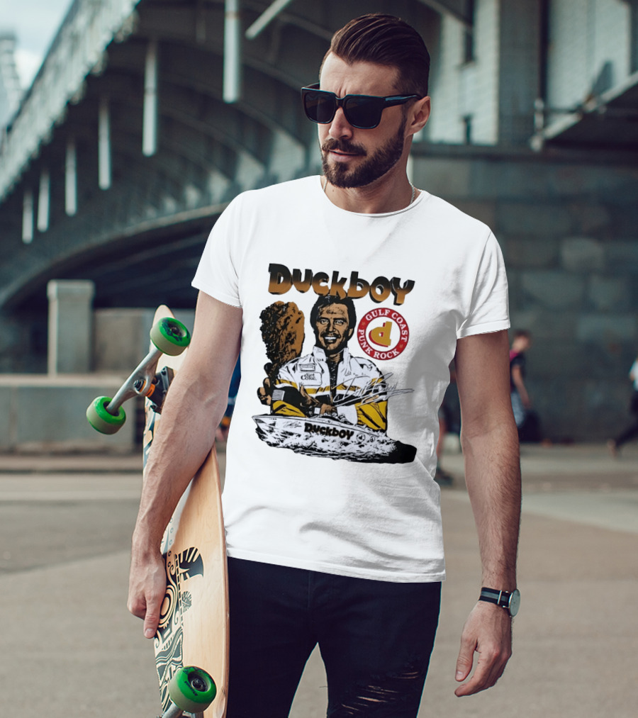 Duckboy Gulf Coast Punk Rock Diet Coke Racing Boat Signature T-Shirt
