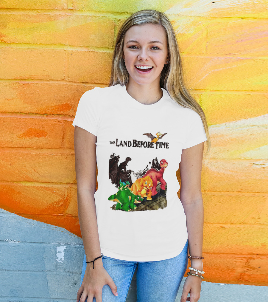 The Land Before Time Littlefoot Petrie Cera Spike Dinosaur Movie Youth T-Shirt