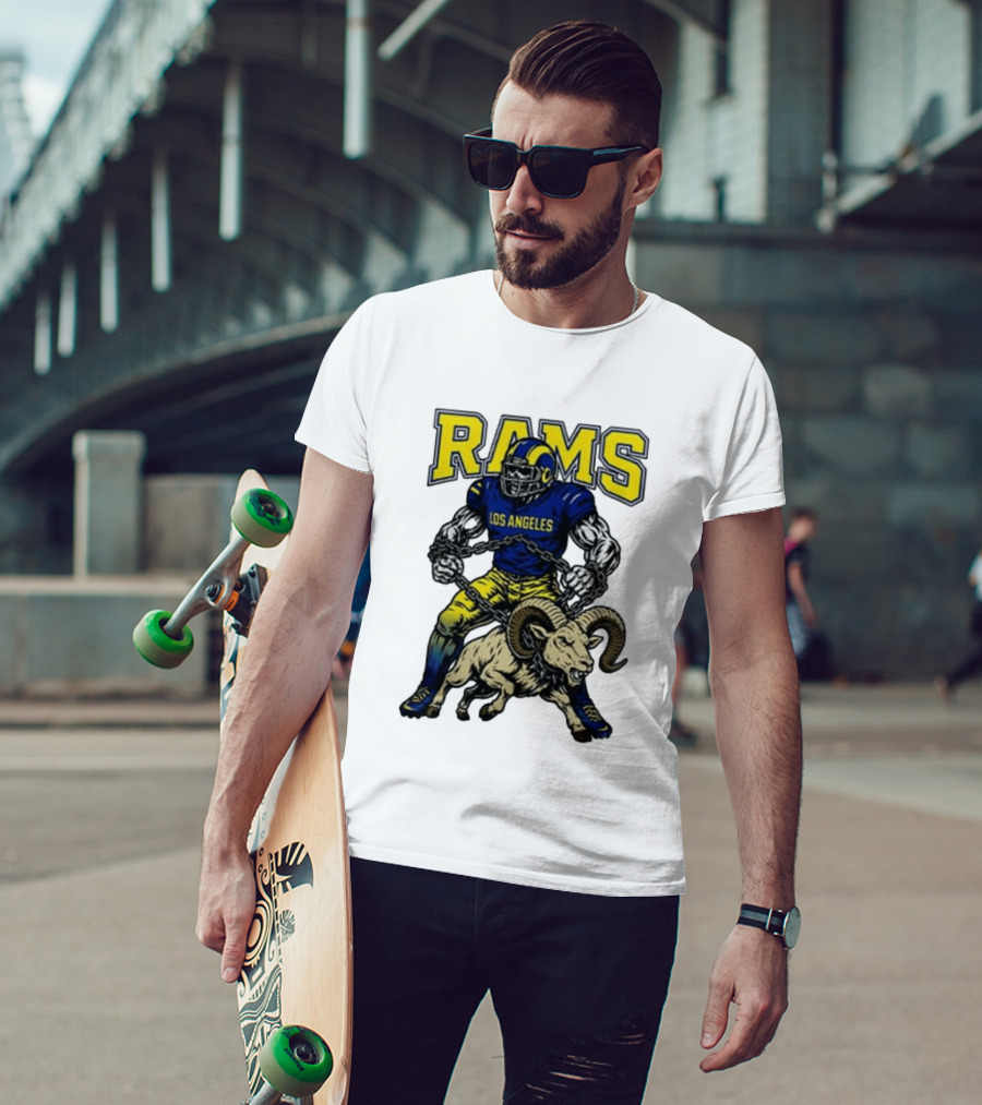 Los Angeles Rams Chain Wielding Mascot Power T-Shirt