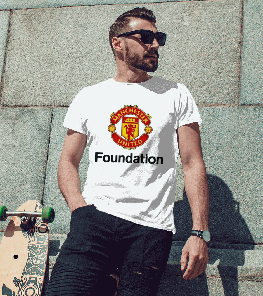 Manchester United Foundation Logo Man Utd Charity Football Initiative T-Shirt