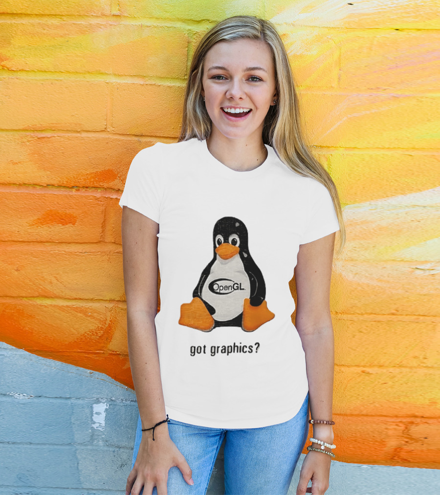 Tux Linux Penguin OpenGL Got Graphics? T-Shirt