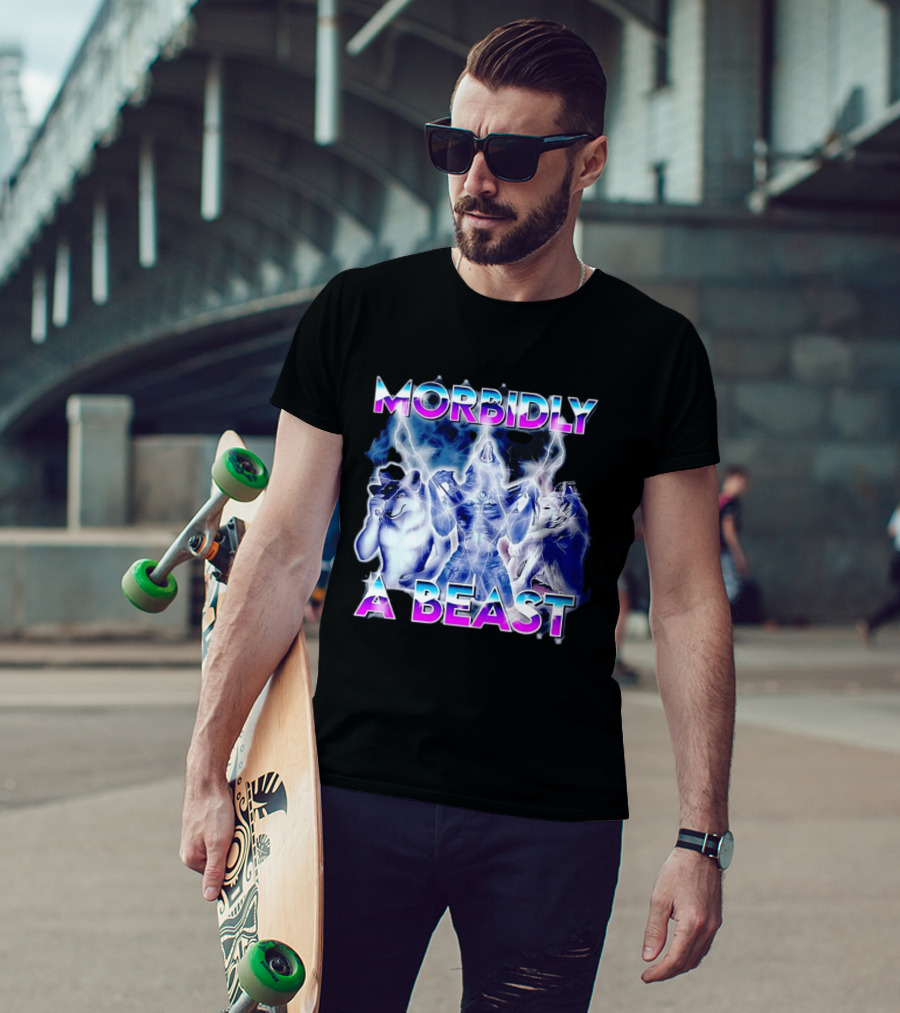 Morbidly A Beast Werewolf Aesthetic Electric Wolves T-Shirt