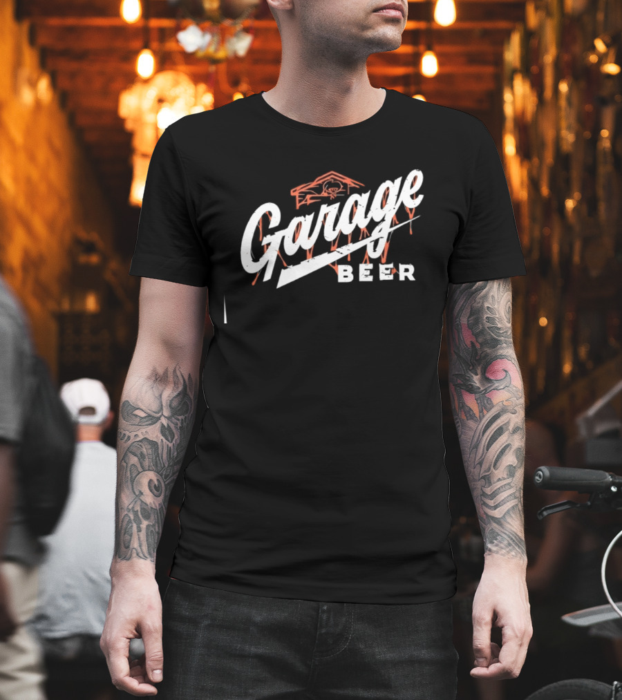 Garage Beer Distressed Style Vintage Aesthetic T-Shirt