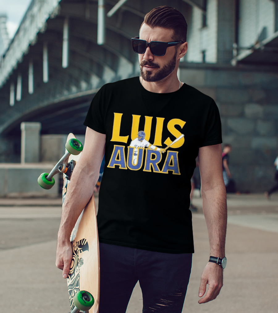 Luis Aura Luis Lara Milwaukee Brewers Player Sporting Bat T-Shirt