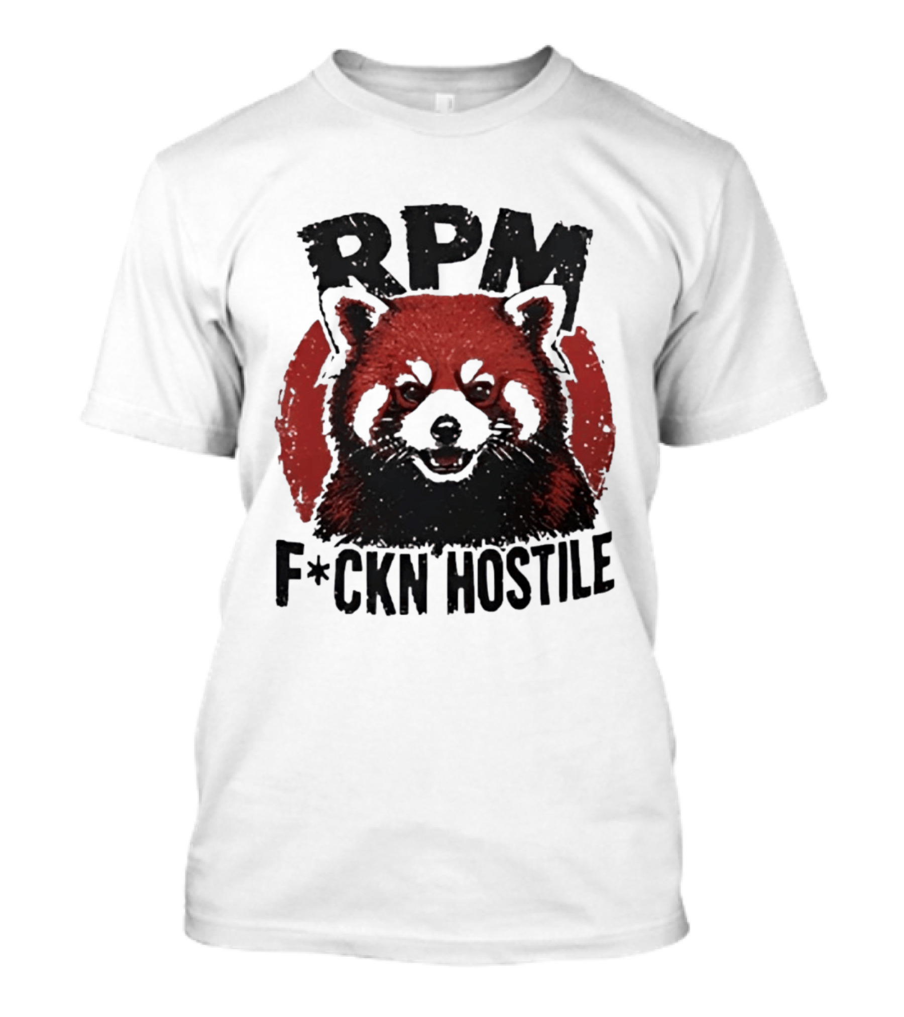 RPM Fckn Hostile Red Panda Fierce Cartoon T-Shirt