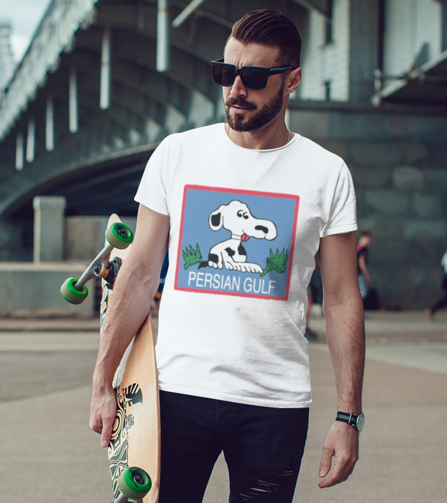 Snoopy Persian Gulf Camouflage Peanuts Cartoon T-Shirt